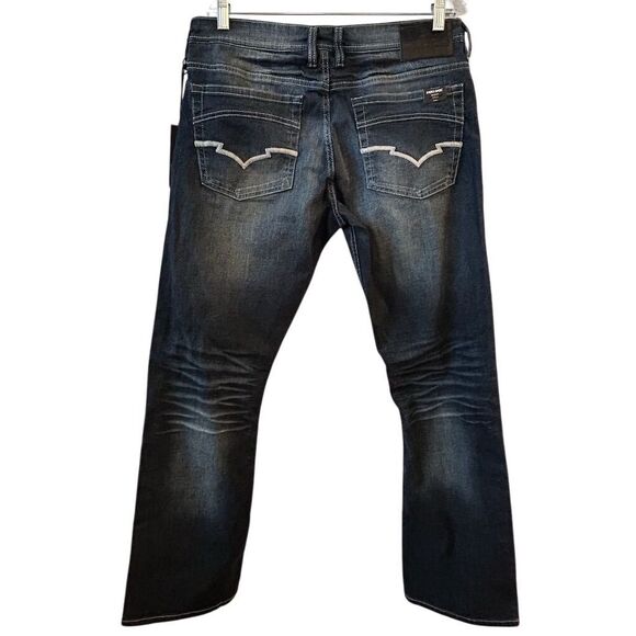 Buffalo Blu Men's Slim Bootcut Jeans Blue Size 33 Stretch Denim - Picture 8 of 13